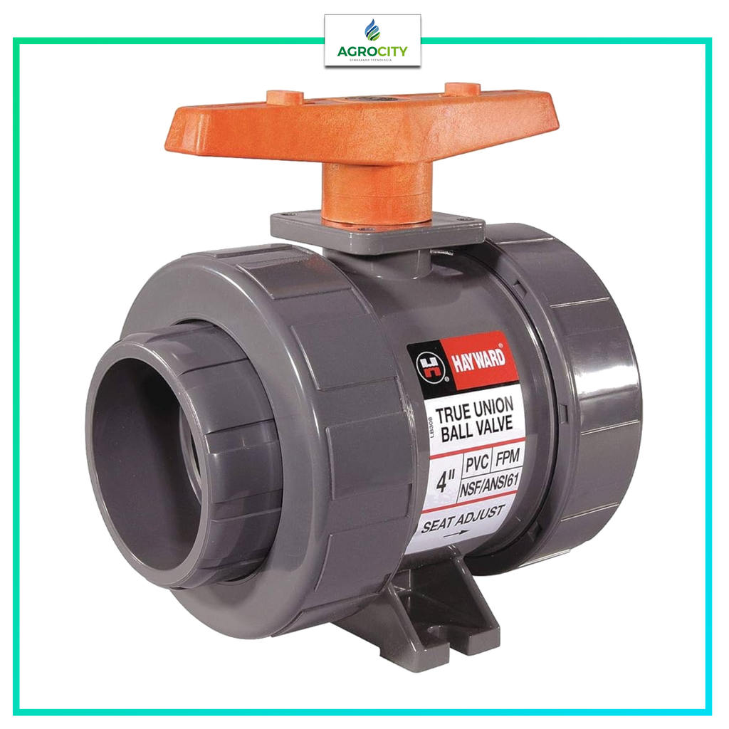 VALVULA BOLA DOBLE UNION SERIE TBH CPVC/FPM CEM