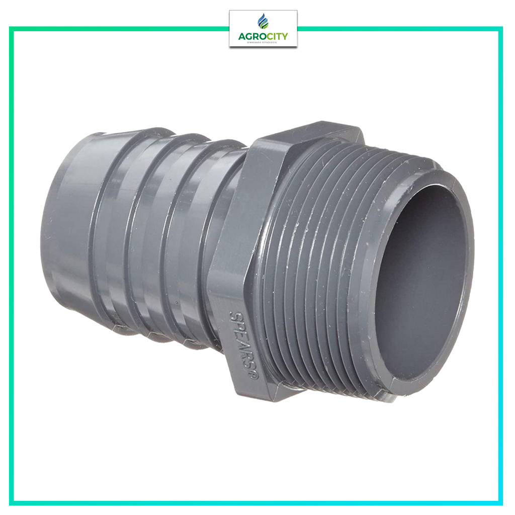 ADAPTADOR MACHO PVC GRIS RM