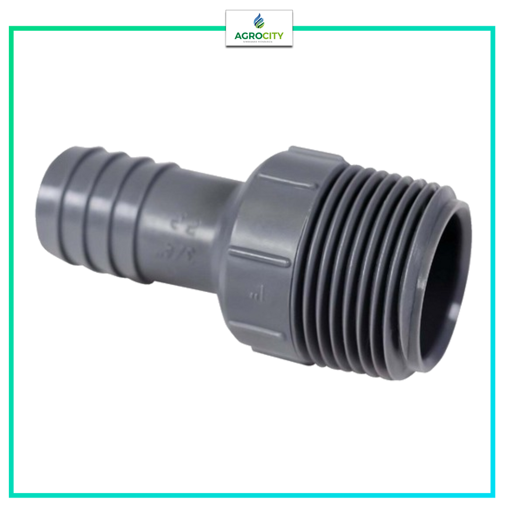 ADAPTADOR MACHO REDUCIDO PVC GRIS