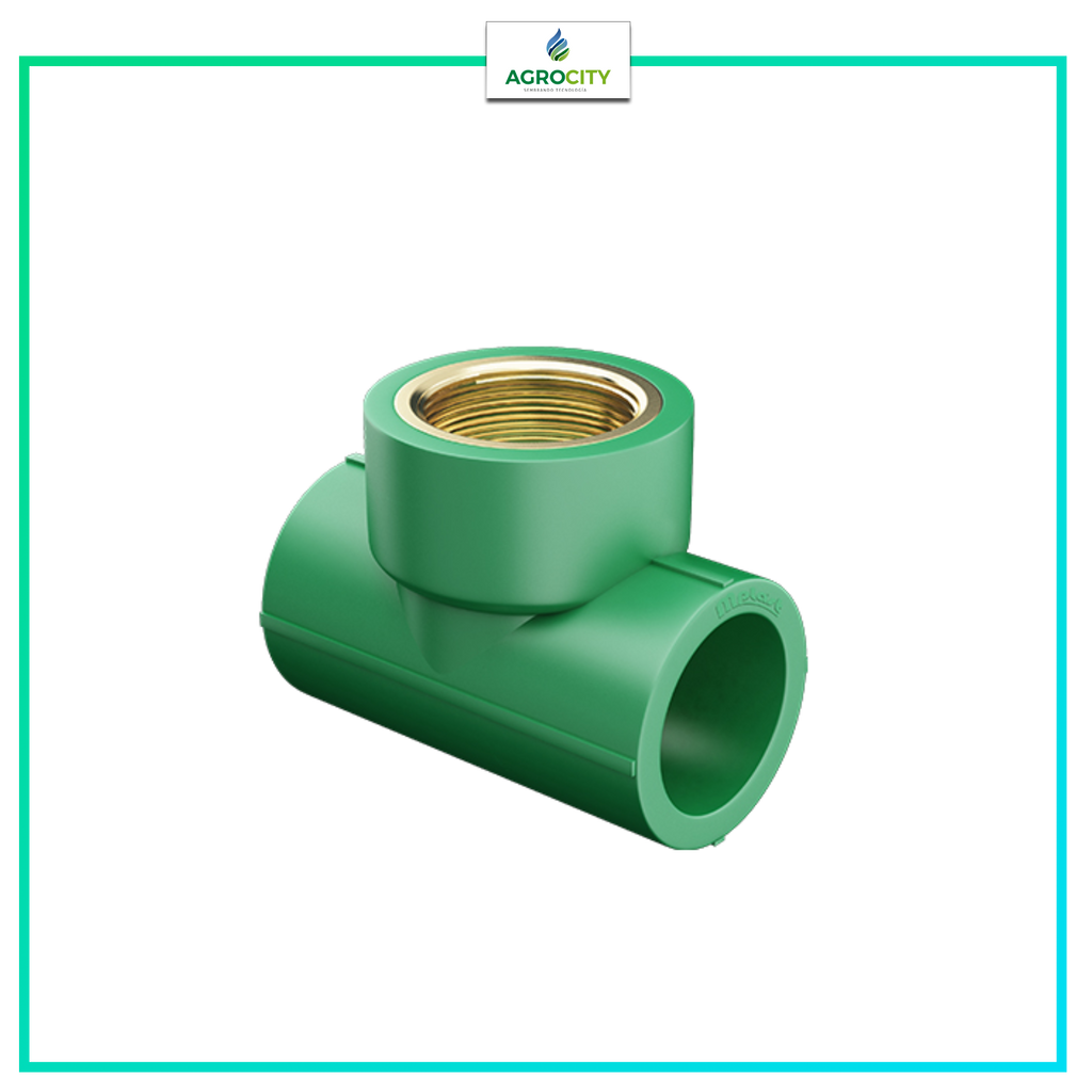 TEE ROSCA CENTRAL HEMBRA POLIPROPILENO TERMOFUSION