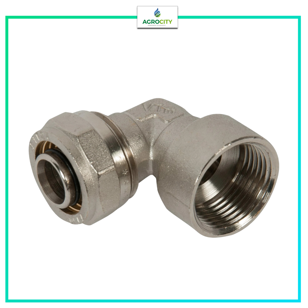 CODO DE COMPRESION A ROSCA HEMBRA MULTICAPA PARA GAS