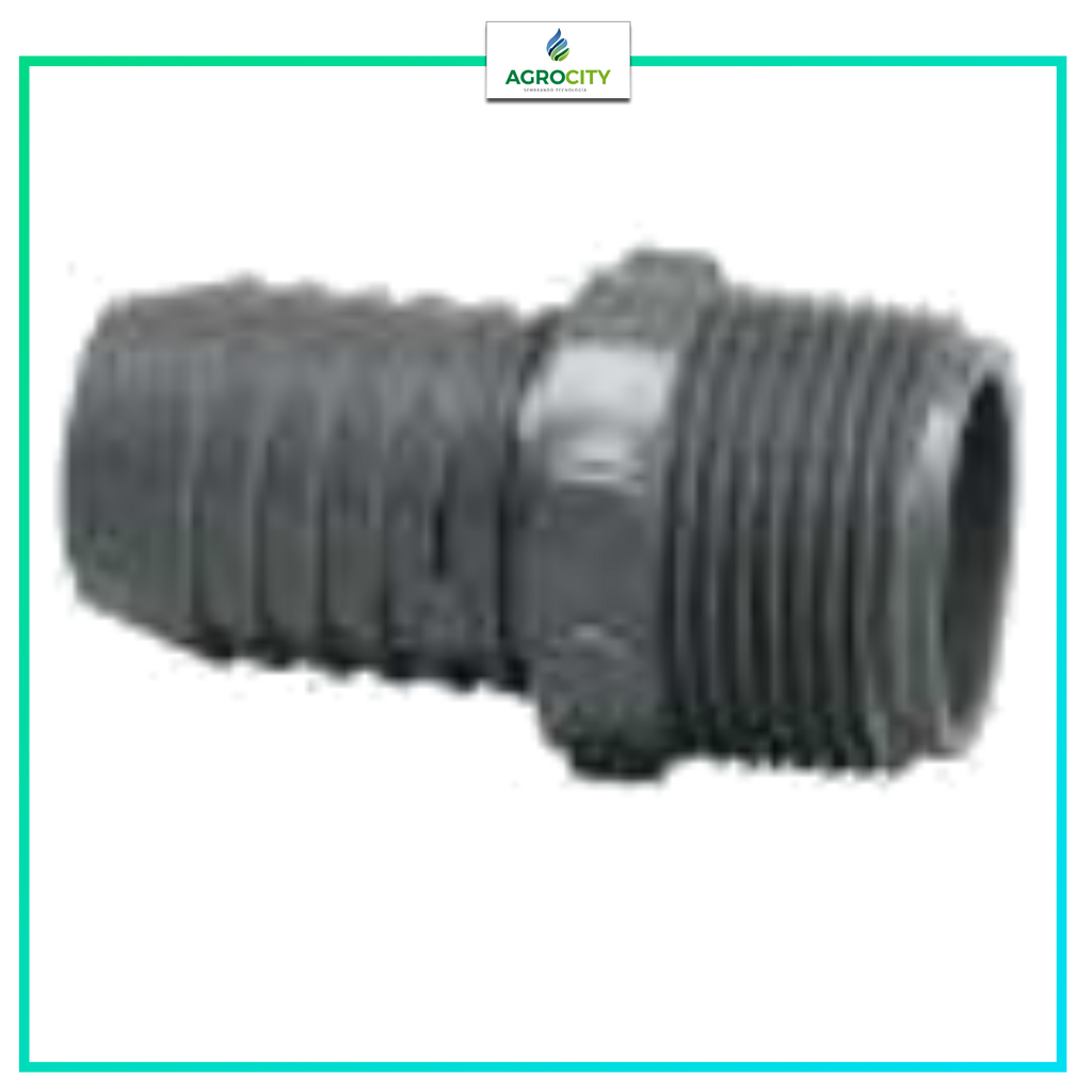 ADAPTADOR MACHO PVC GRIS RM