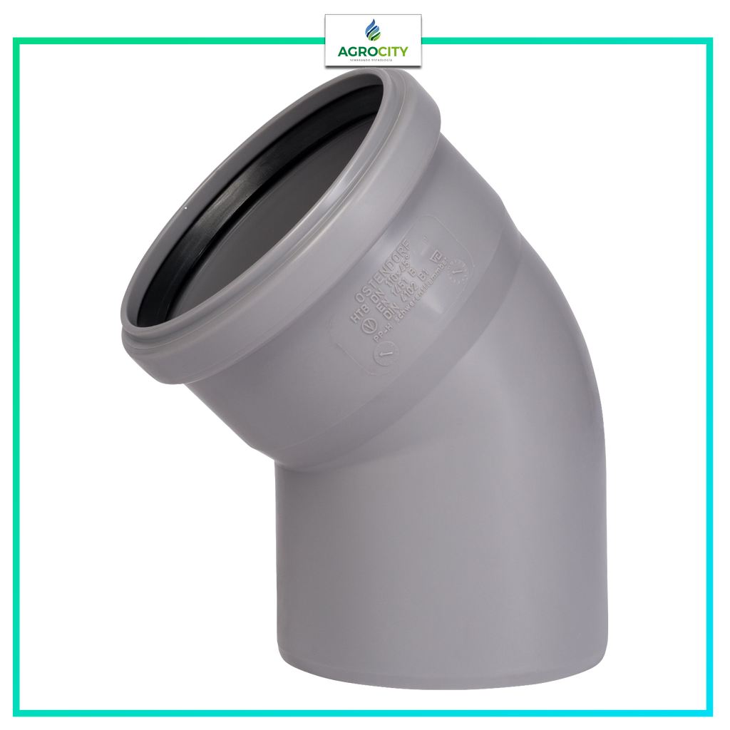 CODO 45 PVC METRICO ­NARANJA Y GRIS CAMPANA